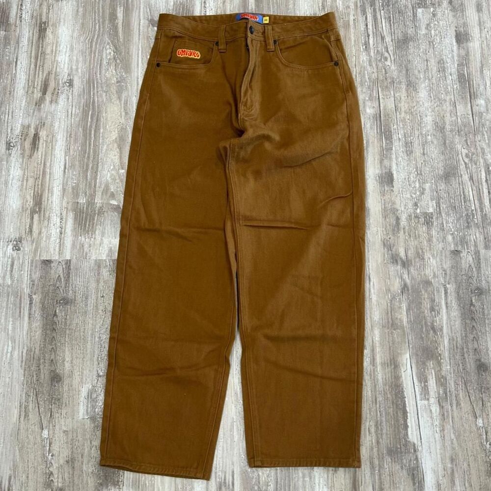 Empyre Men's 90s/y2k skater streetwear utility casual khaki brown relaxed baggy